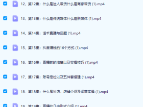 分享短视频平台的底层逻辑思维的课程